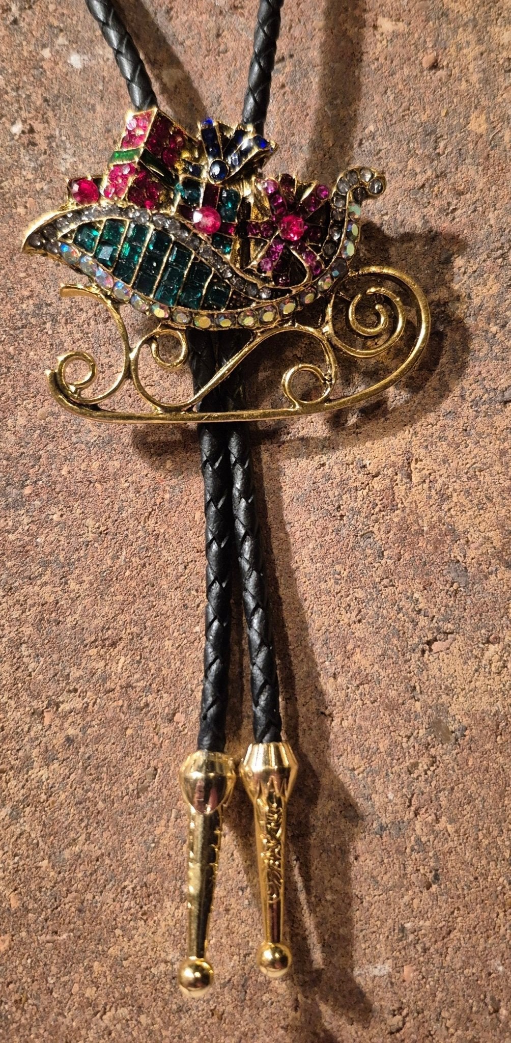 SANTA'S SLEIGH BOLO TIE~MIKE'S CUSTOM BOLOS - MIKE'S CUSTOM BOLOS