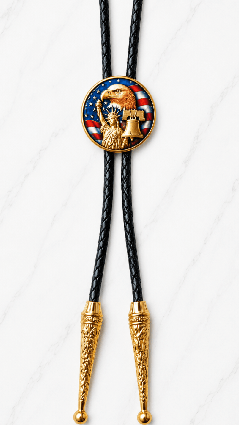 Semiquincentennial Bolo Tie (Side A) ~ Limited Edition U.S. Semiquincentennial Commemorative Coin - MIKE'S CUSTOM BOLOS