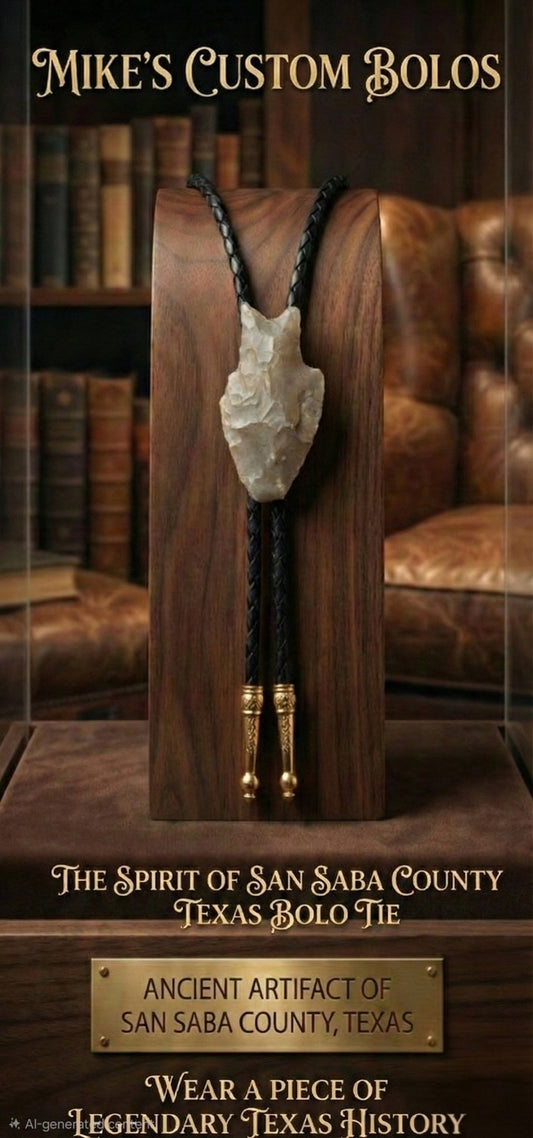 SPIRIT OF SAN SABA COUNTY TEXAS BOLO TIE - MIKE'S CUSTOM BOLOS