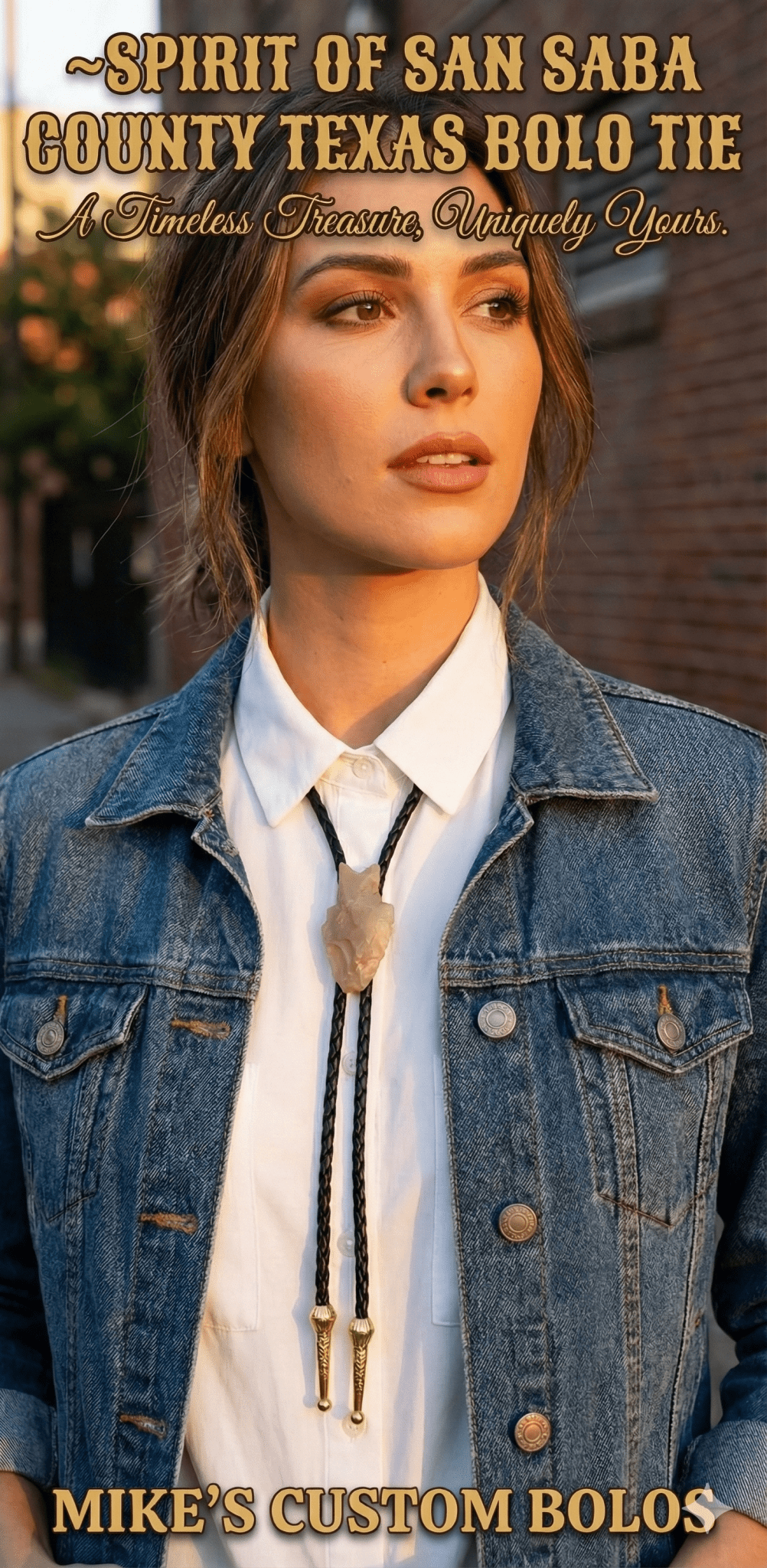 SPIRIT OF SAN SABA COUNTY TEXAS BOLO TIE - MIKE'S CUSTOM BOLOS