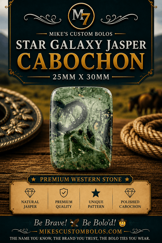Star Galaxy Jasper Rectangular Cabochon | Premium Handcrafted Western Style - MIKE'S CUSTOM BOLOS