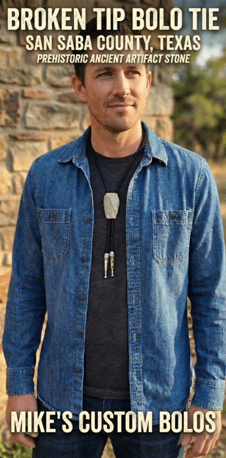 THE ANCIENT BROKEN TIP BOLO TIE - MIKE'S CUSTOM BOLOS