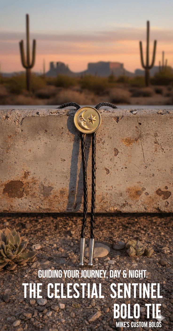 THE CELESTIAL SENTINEL BOLO TIE - MIKE'S CUSTOM BOLOS
