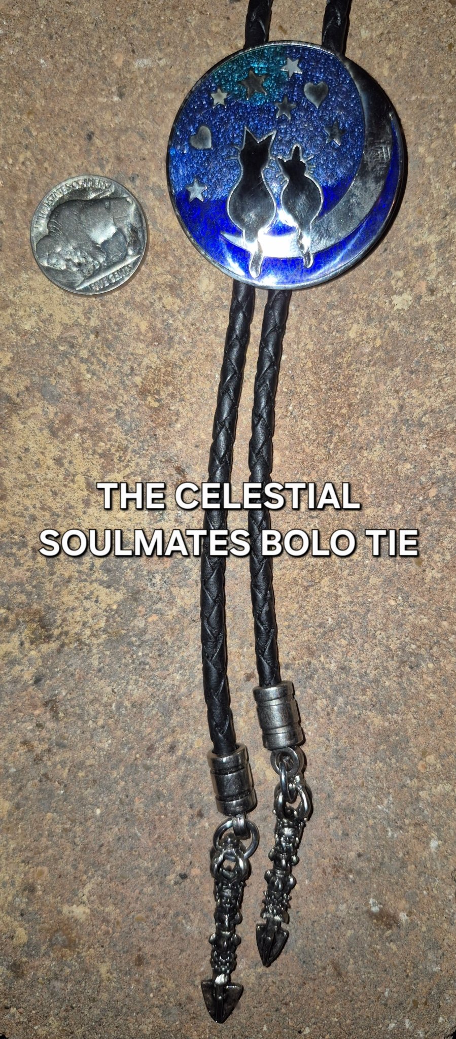 THE CELESTIAL SOULMATES BOLO TIE - MIKE'S CUSTOM BOLOS