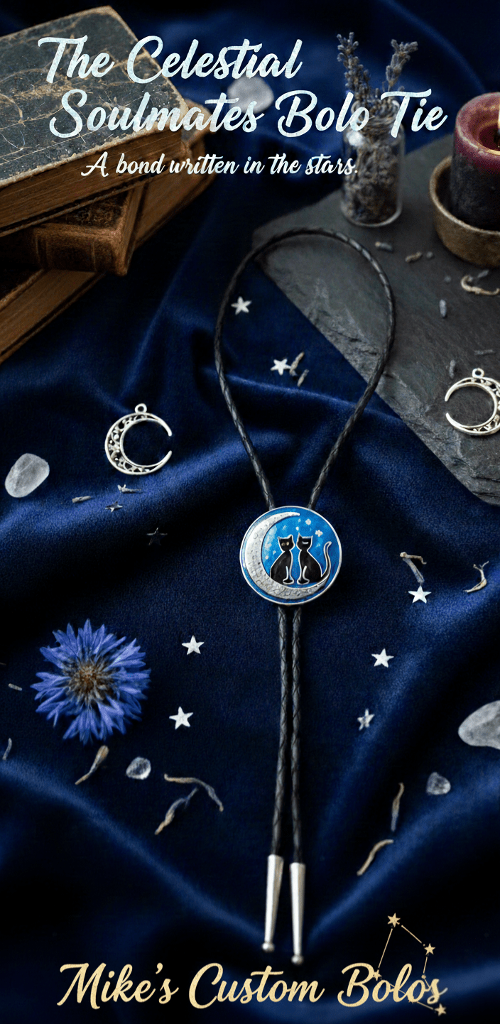 THE CELESTIAL SOULMATES BOLO TIE - MIKE'S CUSTOM BOLOS