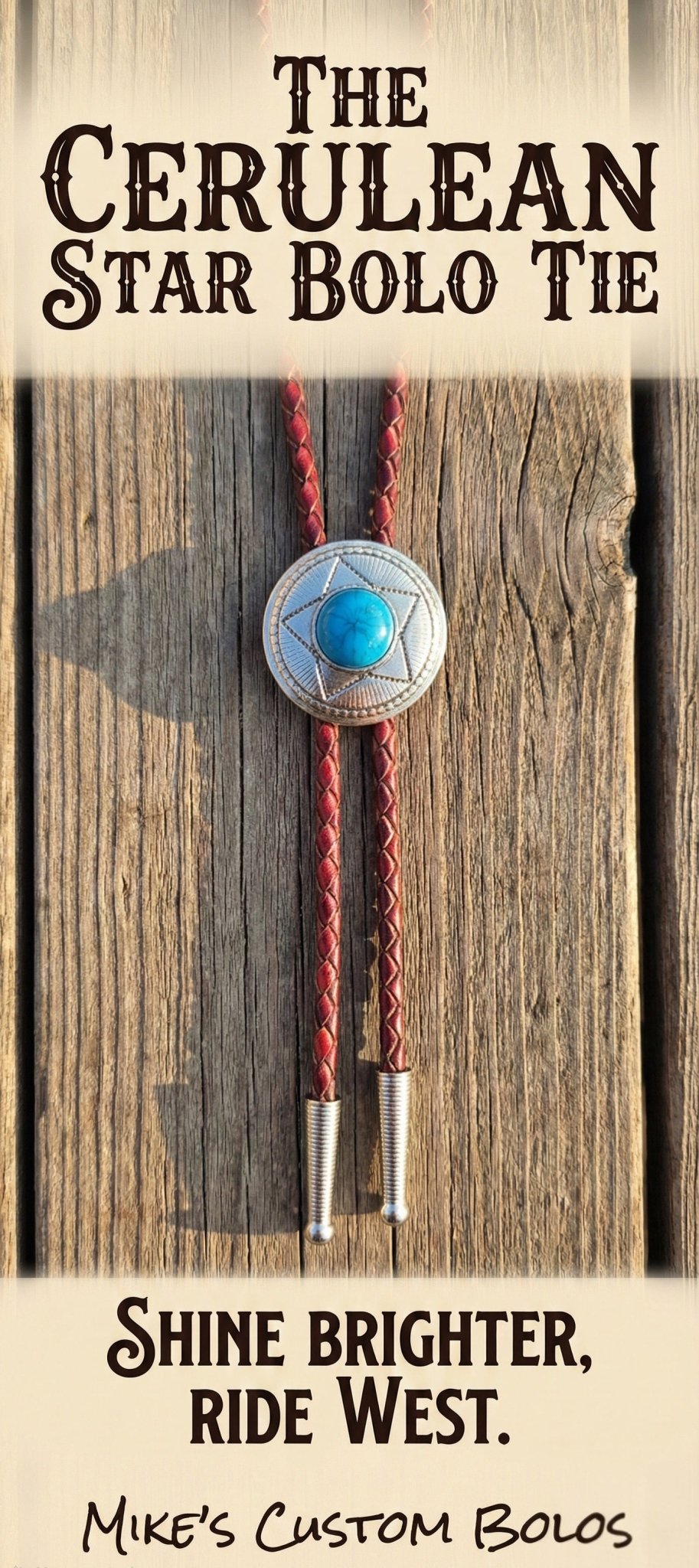 THE CERULEAN STAR BOLO TIE - MIKE'S CUSTOM BOLOS