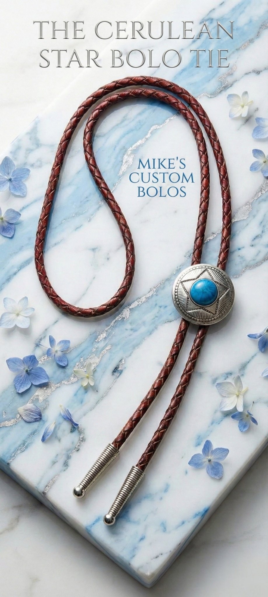 THE CERULEAN STAR BOLO TIE - MIKE'S CUSTOM BOLOS