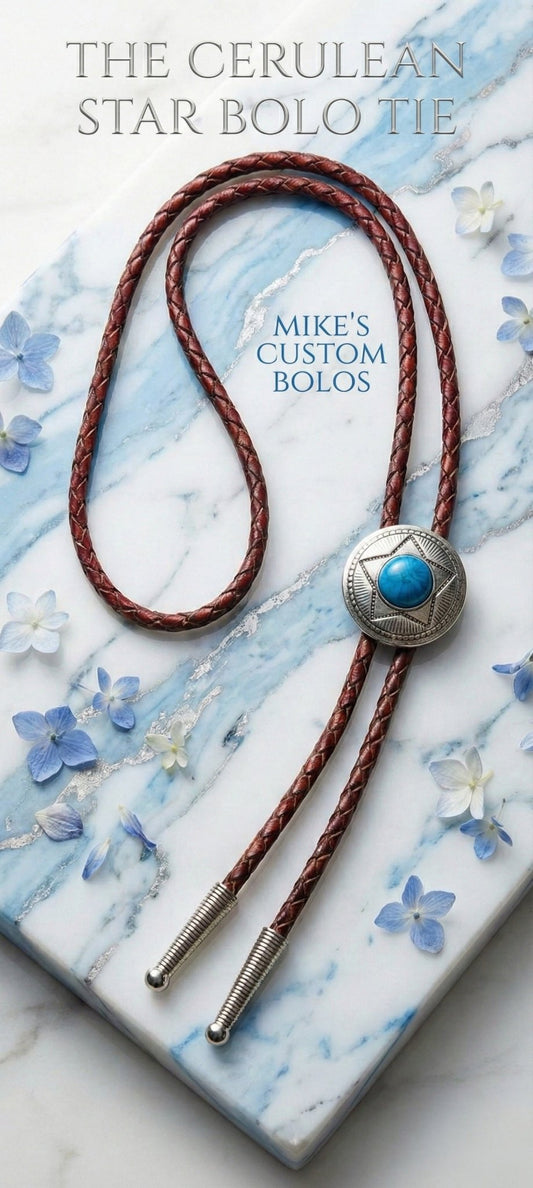 THE CERULEAN STAR BOLO TIE - MIKE'S CUSTOM BOLOS