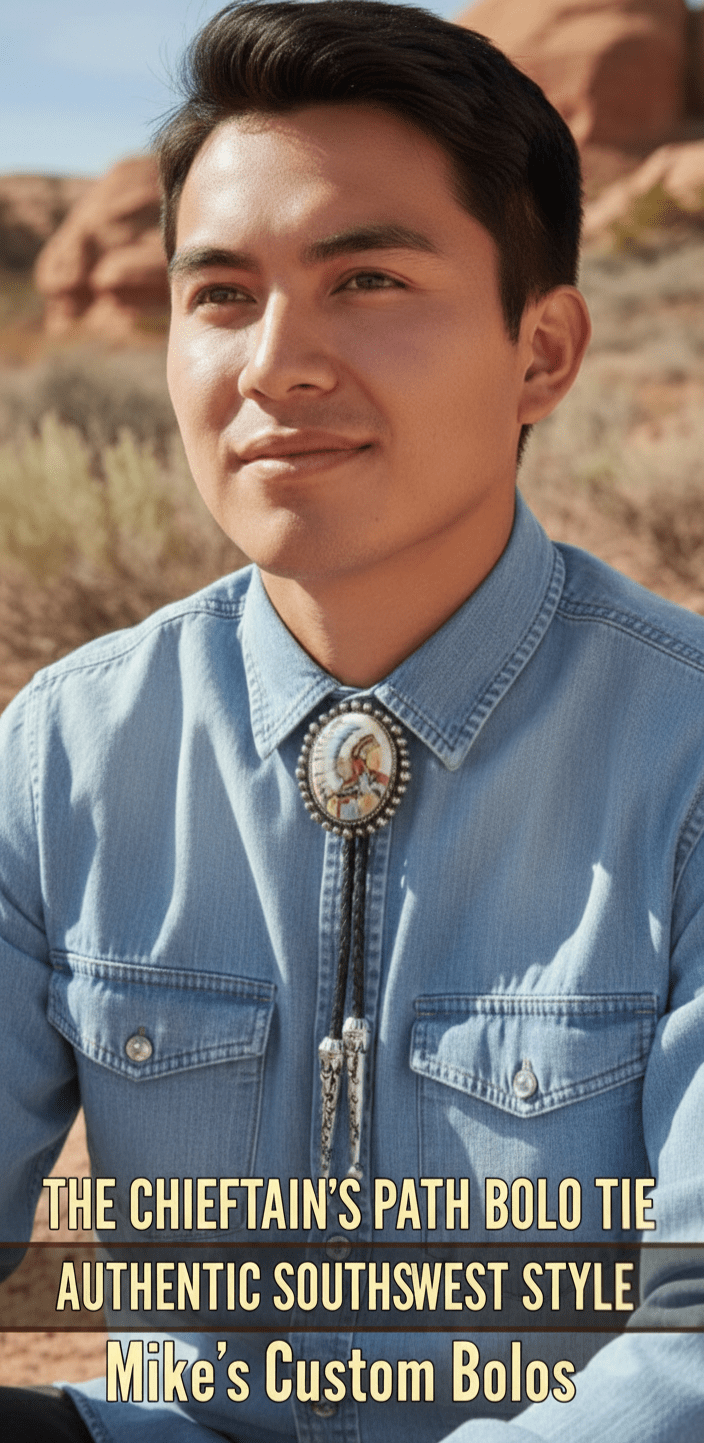 THE CHIEFTAIN'S PATH BOLO TIE - MIKE'S CUSTOM BOLOS