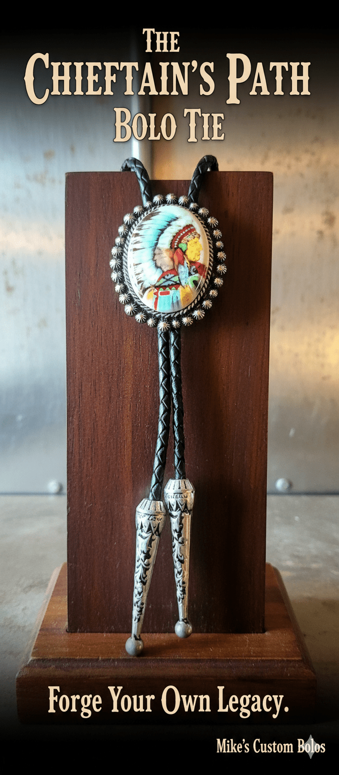 THE CHIEFTAIN'S PATH BOLO TIE - MIKE'S CUSTOM BOLOS
