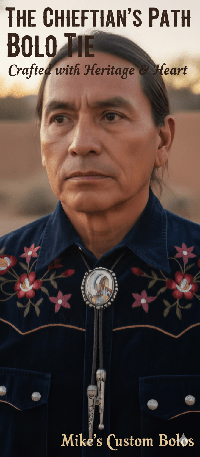 THE CHIEFTAIN'S PATH BOLO TIE - MIKE'S CUSTOM BOLOS