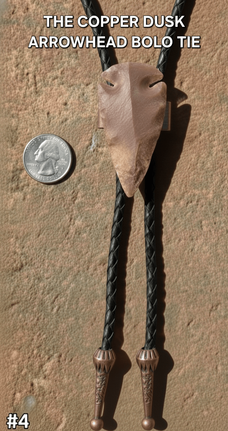 THE COPPER DUSK ARROWHEAD BOLO TIE - MIKE'S CUSTOM BOLOS