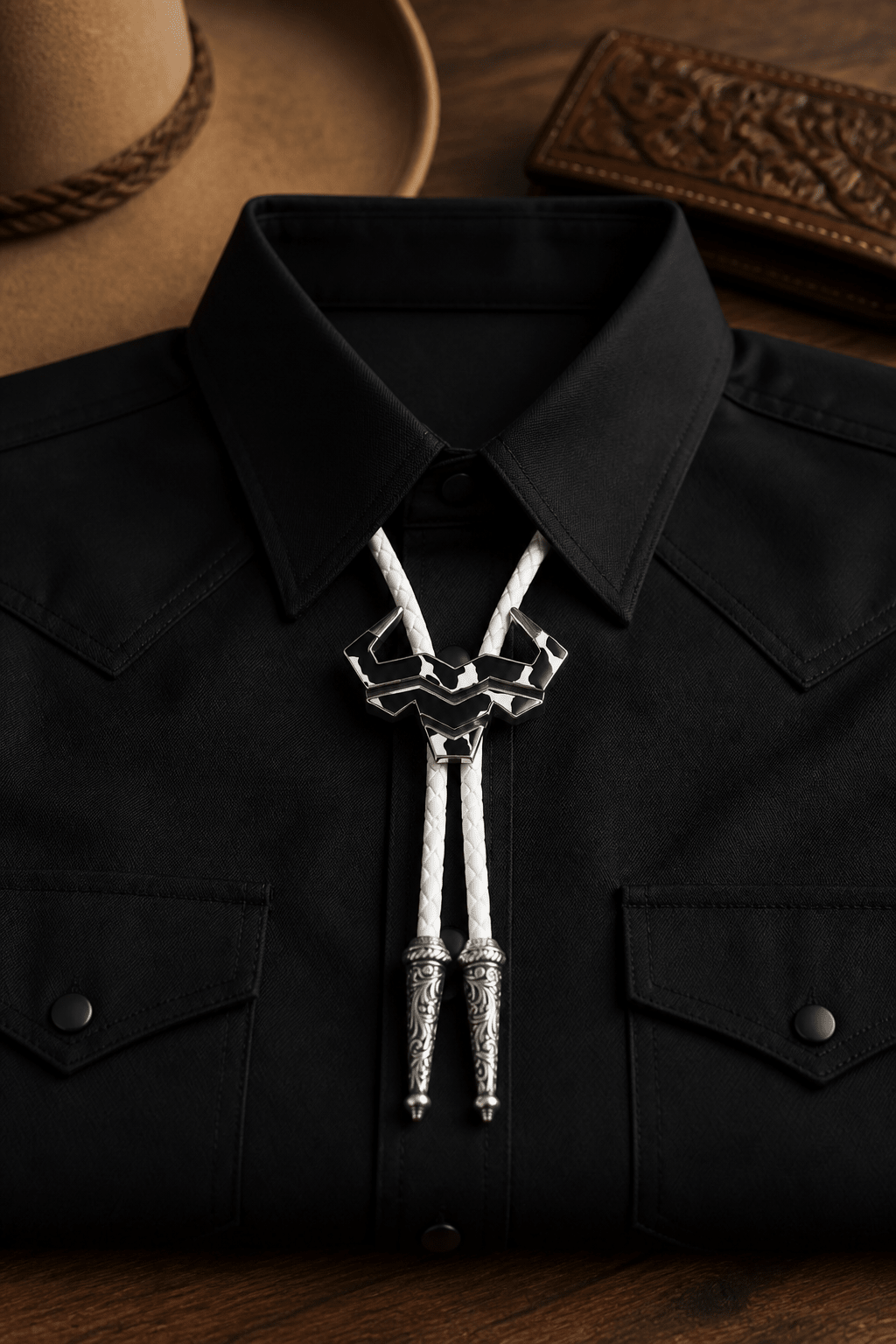 The Cow Country Bolo Tie ~ A Mike's Custom Bolos x Steer Hat Co Collaboration - MIKE'S CUSTOM BOLOS