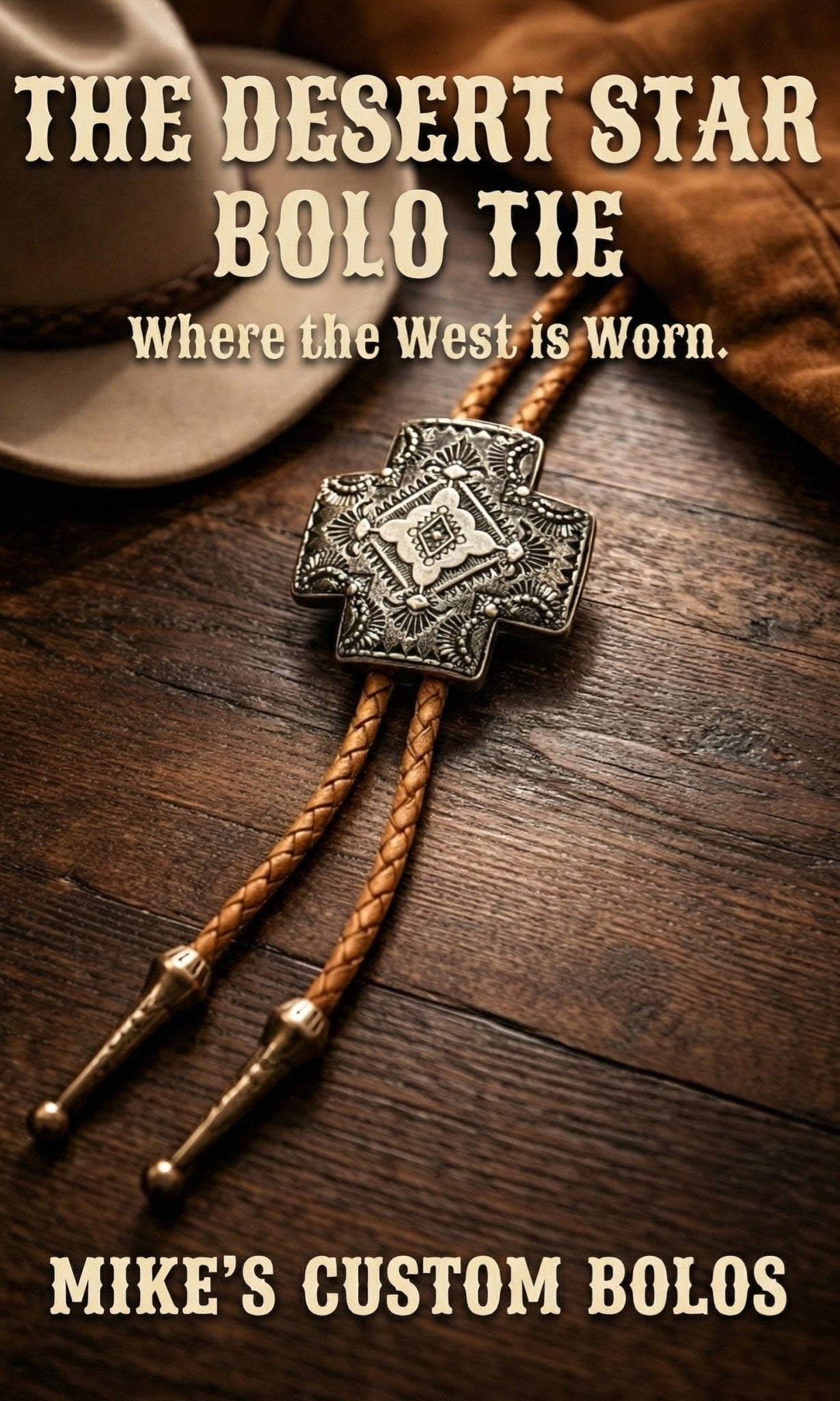 THE DESERT STAR BOLO TIE ~ MIKE'S CUSTOM BOLOS - MIKE'S CUSTOM BOLOS