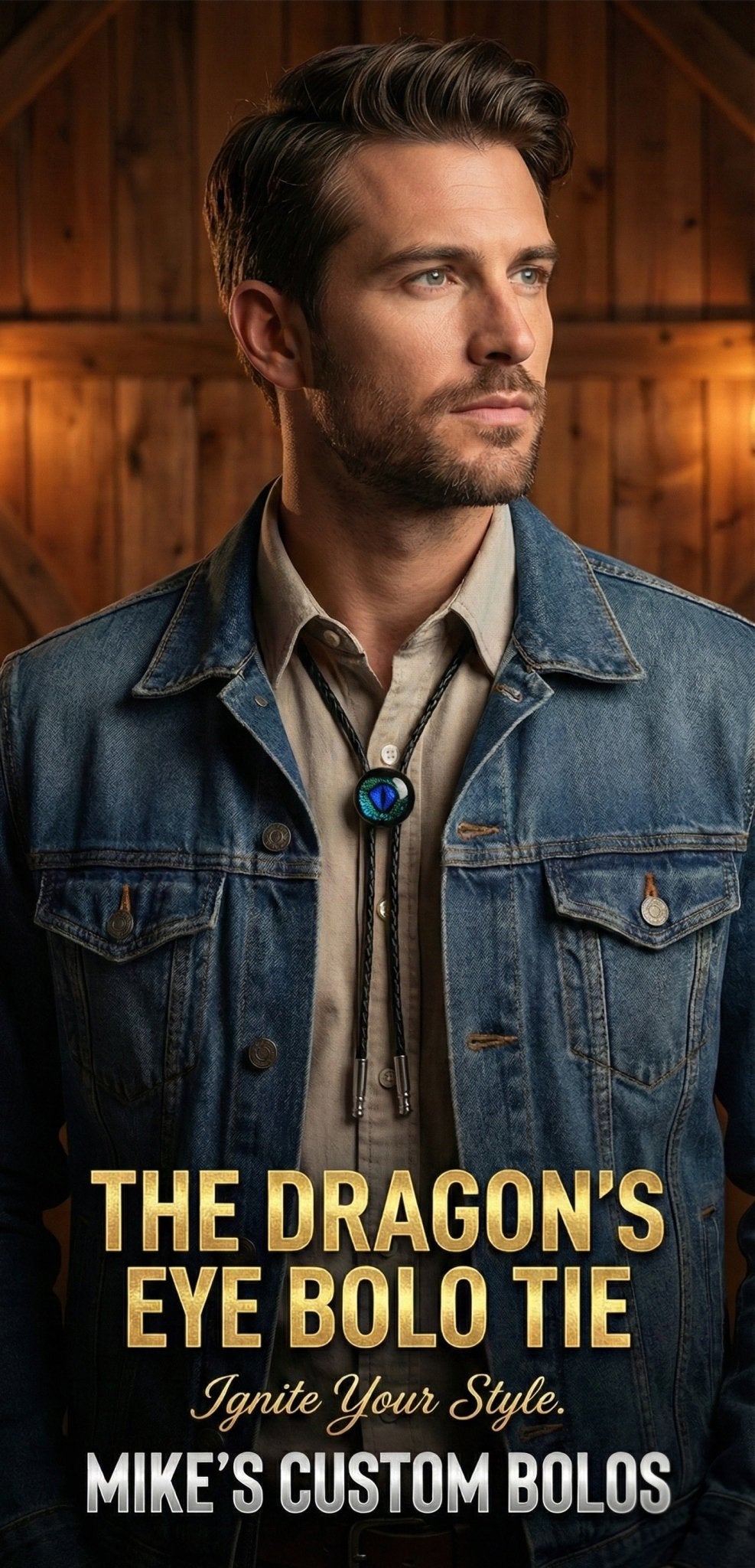 THE DRAGON'S EYE BOLO TIE - MIKE'S CUSTOM BOLOS