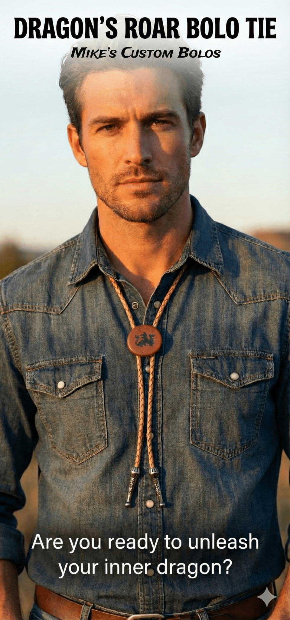 THE DRAGON'S ROAR BOLO TIE - MIKE'S CUSTOM BOLOS
