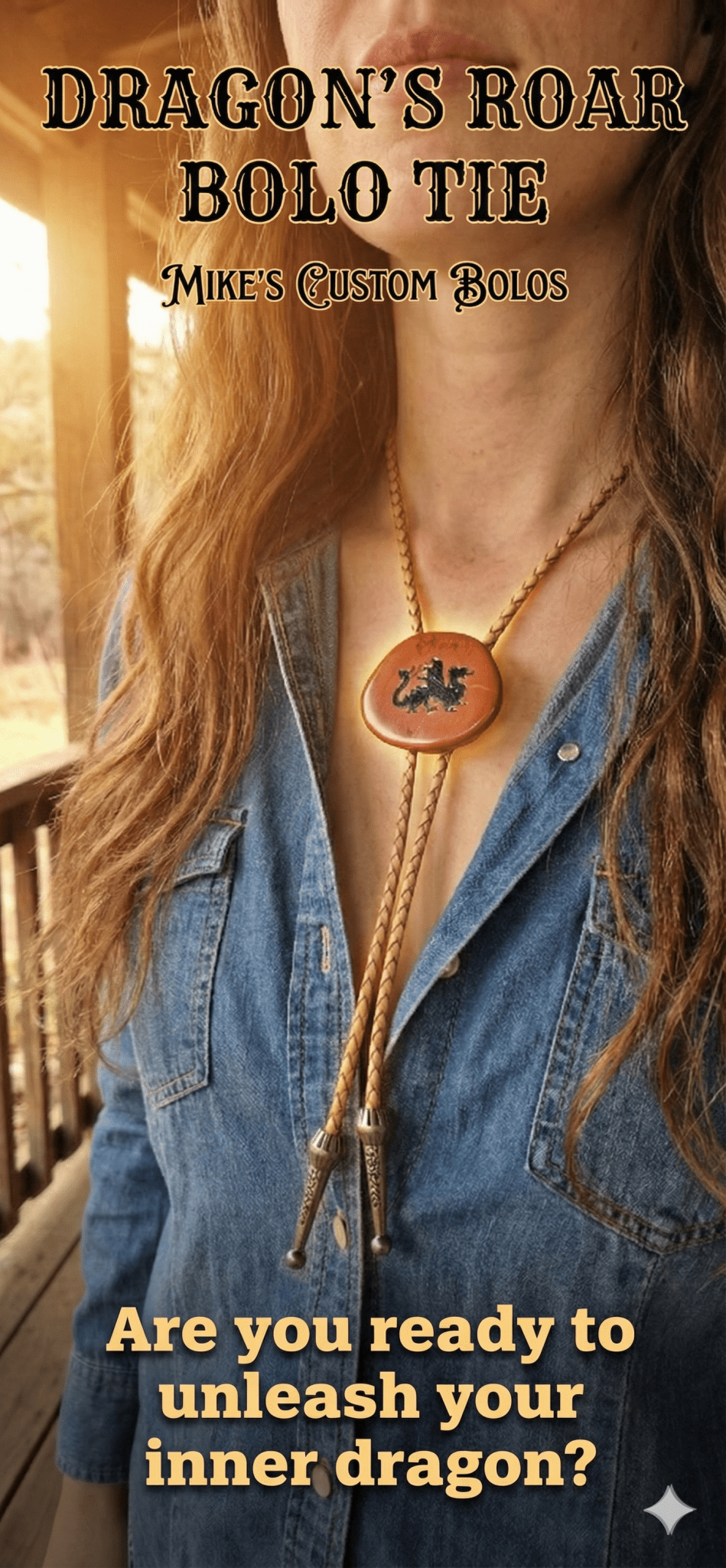 THE DRAGON'S ROAR BOLO TIE - MIKE'S CUSTOM BOLOS