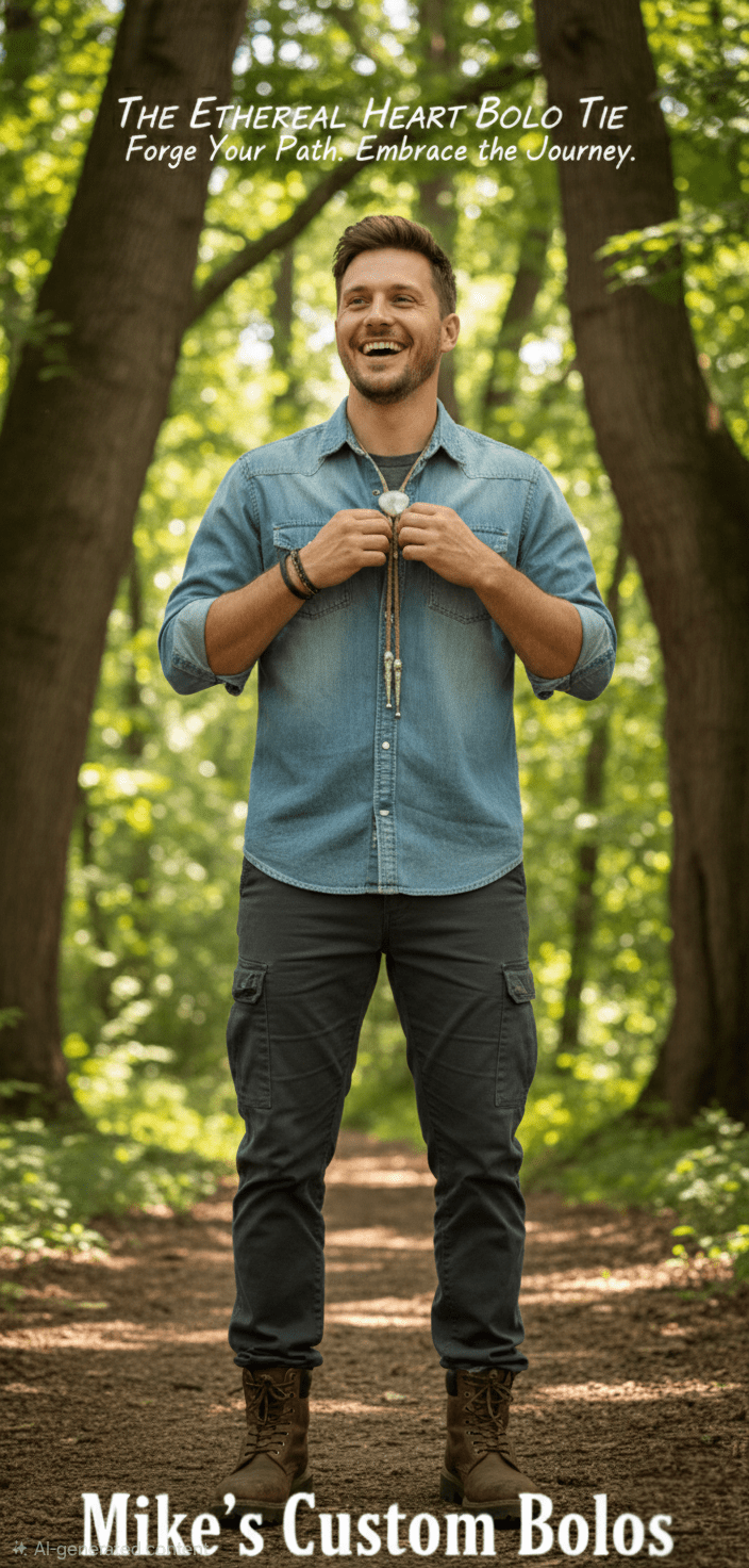 THE ETHEREAL HEART BOLO TIE - MIKE'S CUSTOM BOLOS