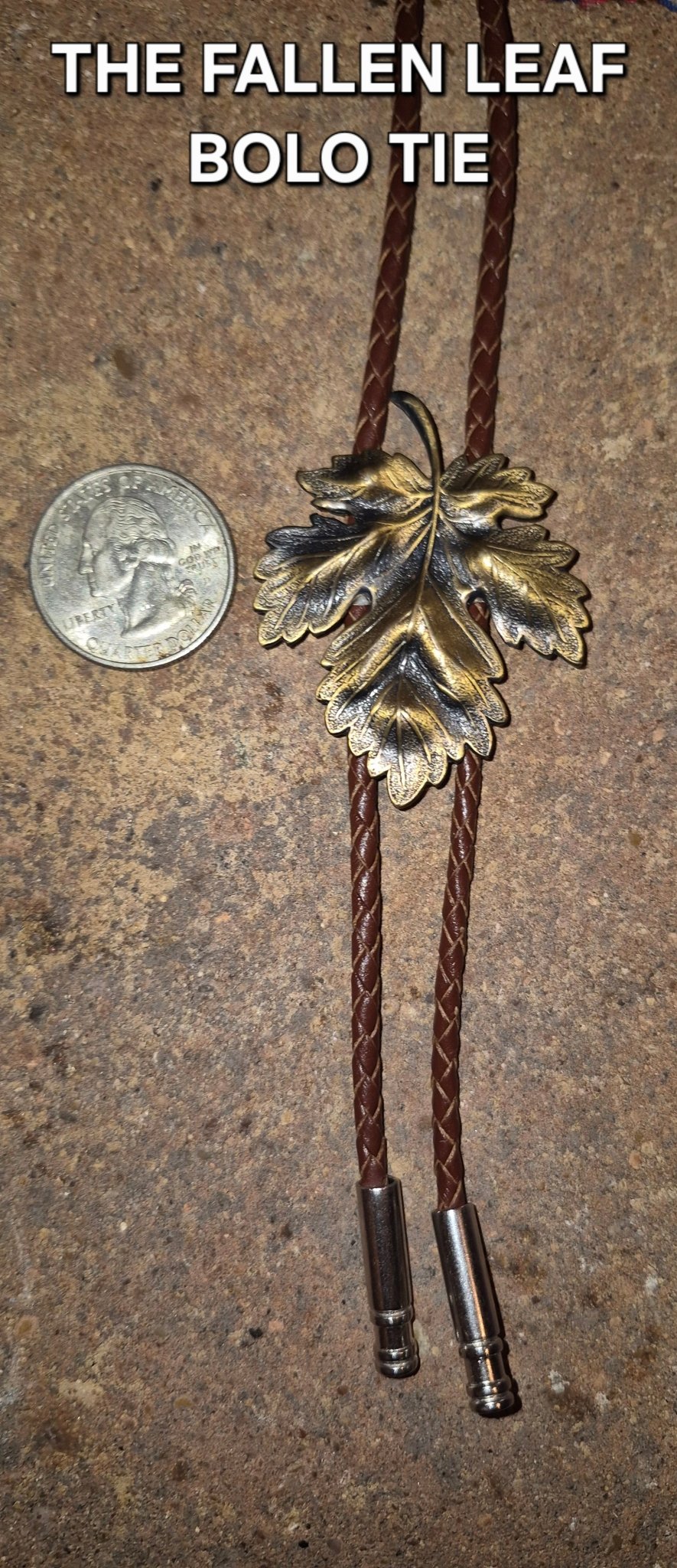 THE FALLEN LEAF BOLO TIE - MIKE'S CUSTOM BOLOS