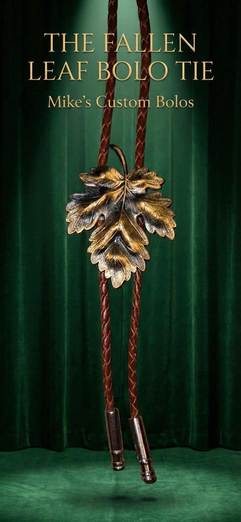 THE FALLEN LEAF BOLO TIE - MIKE'S CUSTOM BOLOS