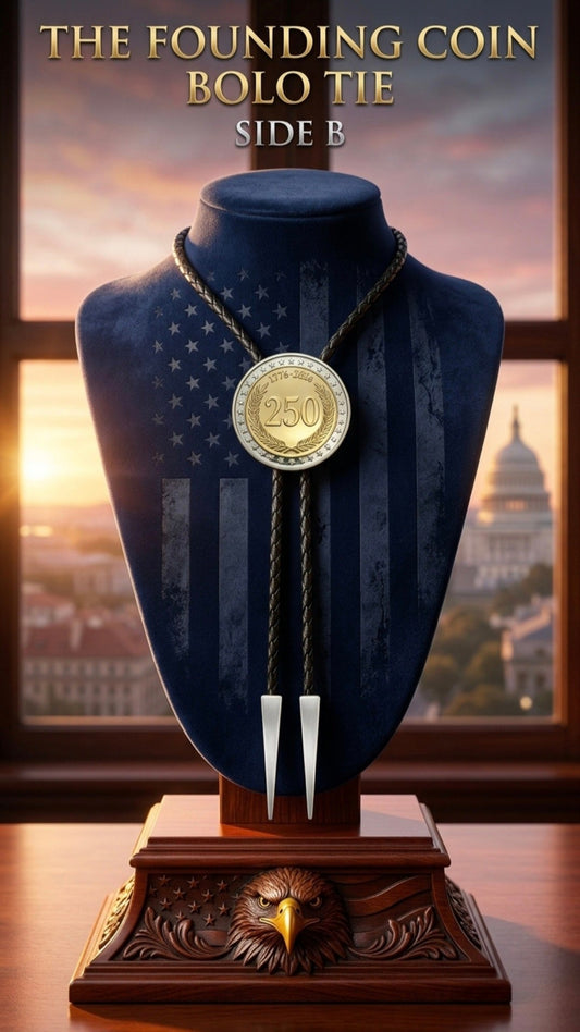 THE FOUNDING COIN BOLO TIE (SIDES B) ~ LIMITED EDITION - MIKE'S CUSTOM BOLOS