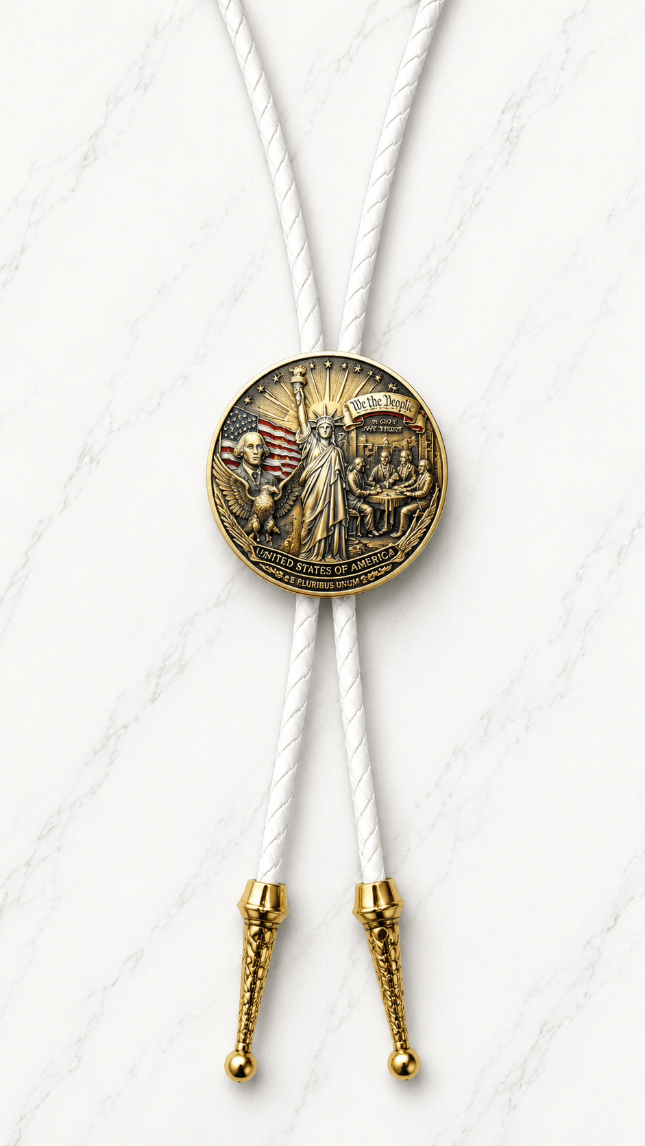 The Founding Fathers Bolo Tie (Side B) - MIKE'S CUSTOM BOLOS