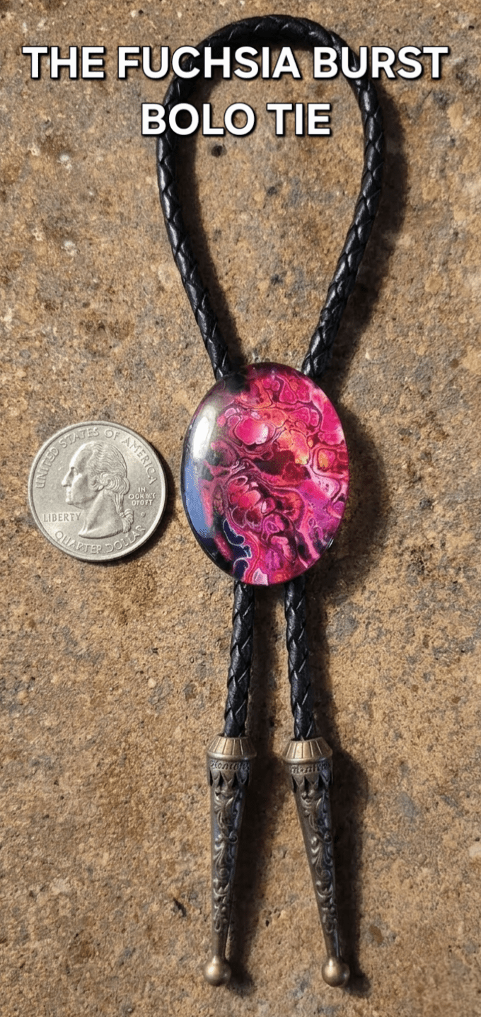 THE FUCHSIA BURST BOLO TIE - MIKE'S CUSTOM BOLOS