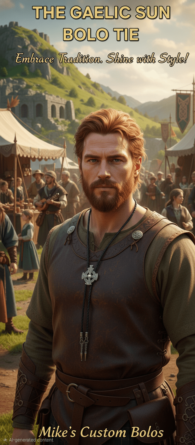 THE GAELIC SUN BOLO TIE - MIKE'S CUSTOM BOLOS