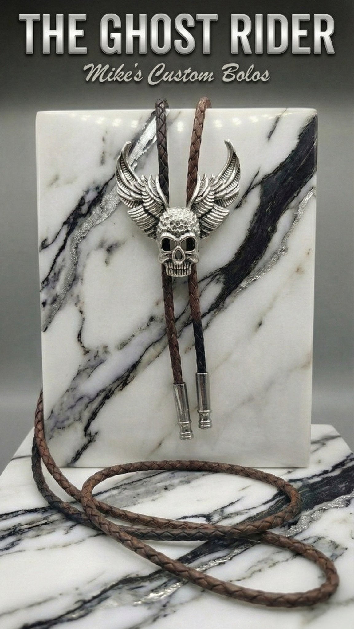 THE GHOST RIDER BOLO TIE ~ MIKE'S CUSTOM BOLOS - MIKE'S CUSTOM BOLOS