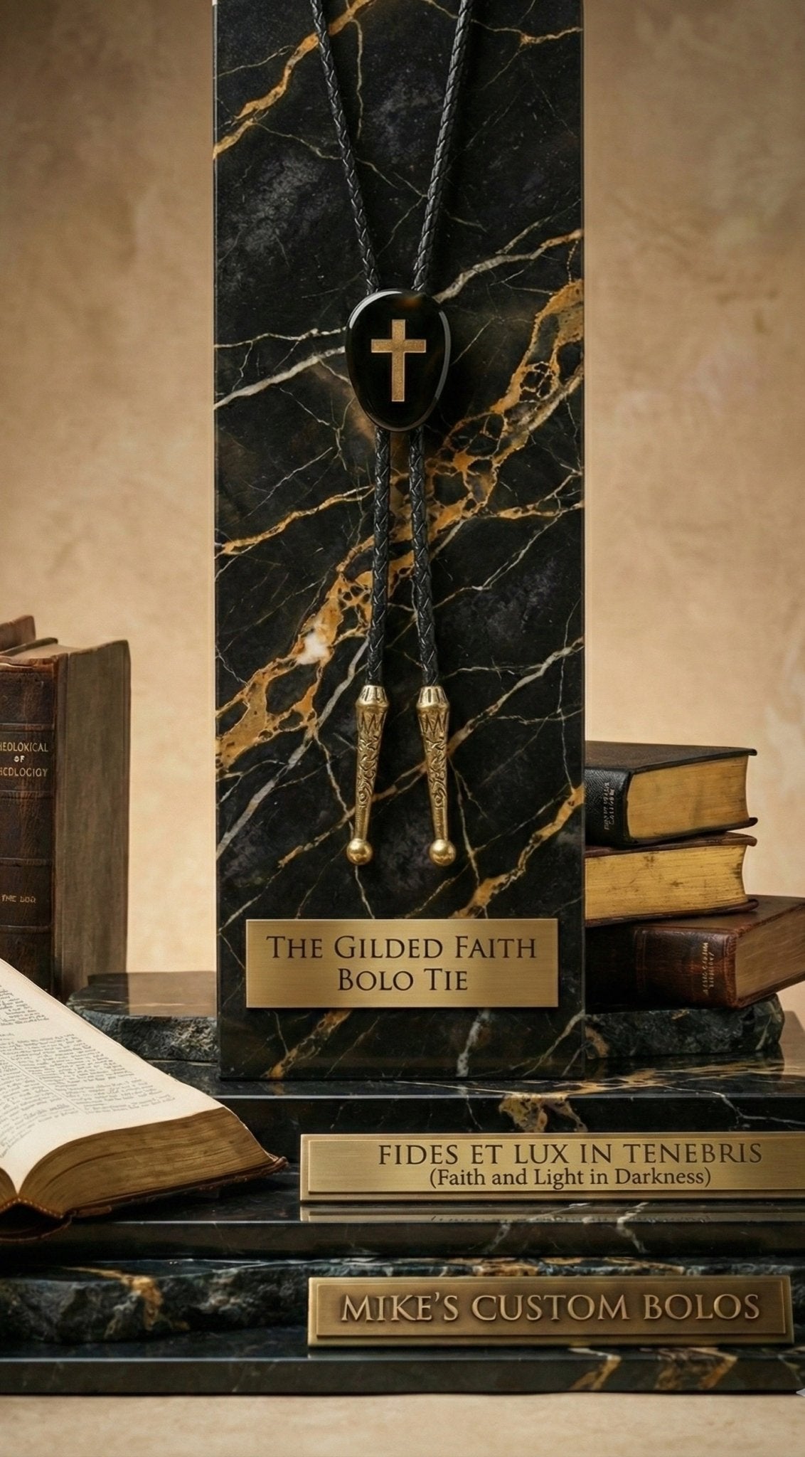 THE GILDED FAITH BOLO TIE - MIKE'S CUSTOM BOLOS