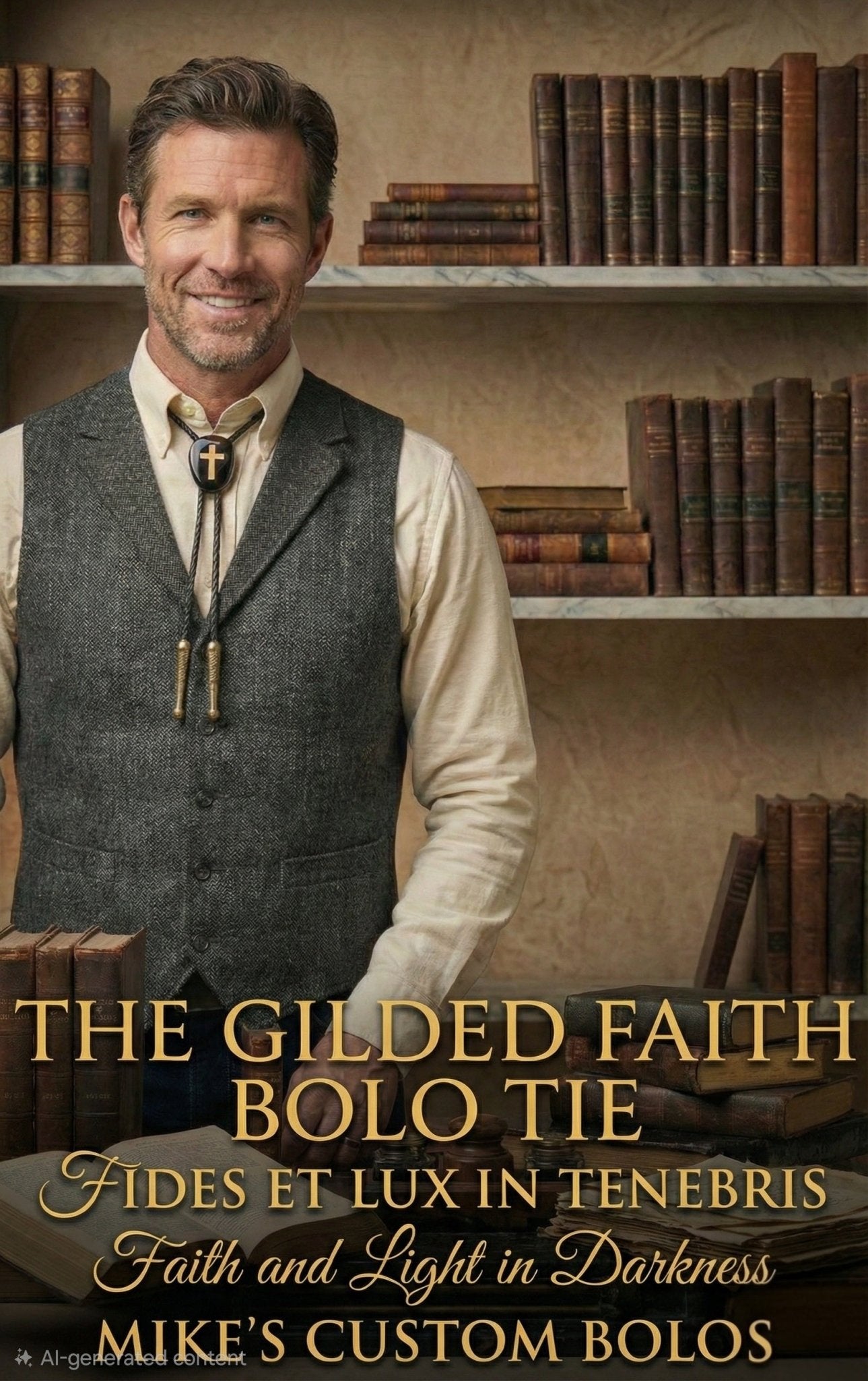 THE GILDED FAITH BOLO TIE - MIKE'S CUSTOM BOLOS