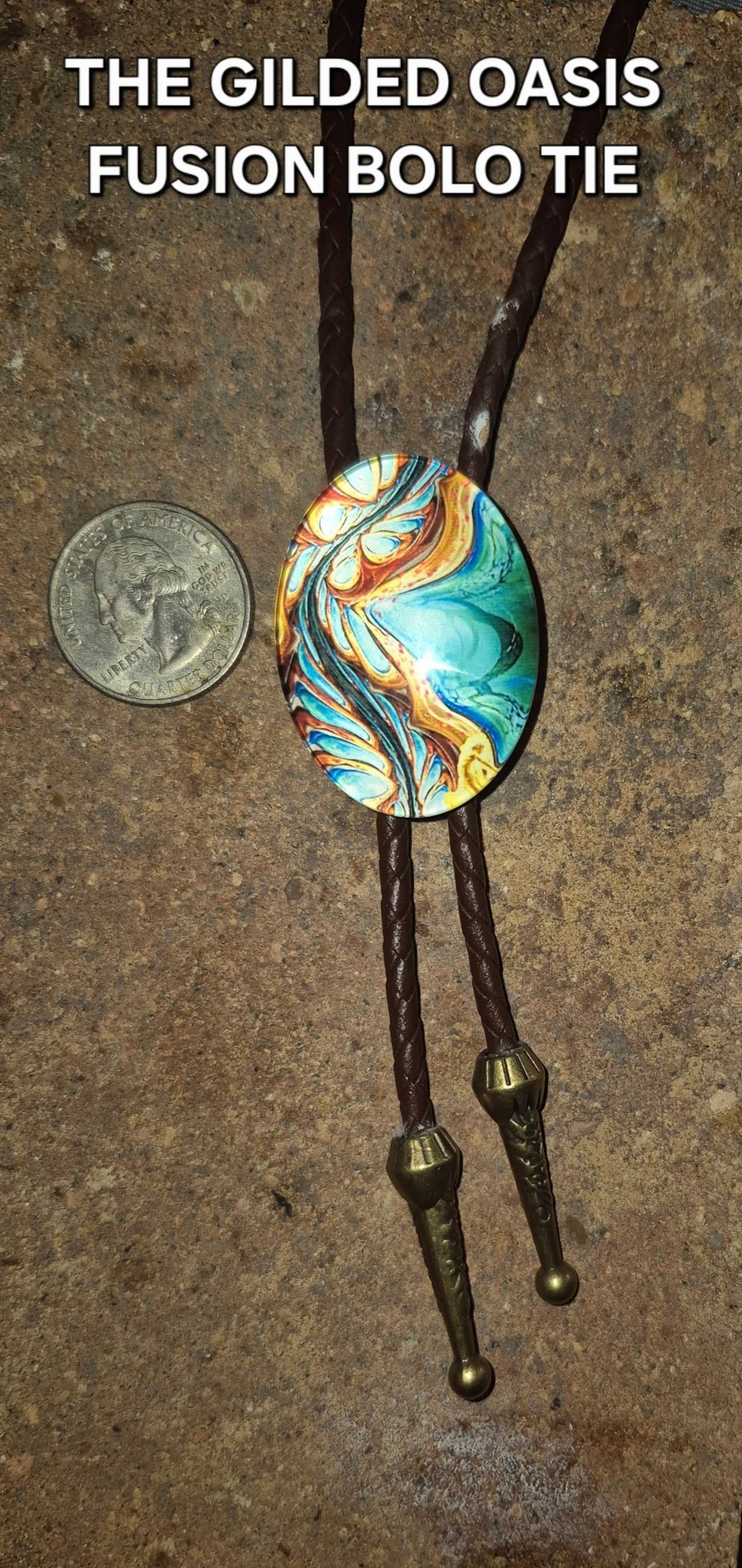 THE GILDED OASIS FUSION BOLO TIE - MIKE'S CUSTOM BOLOS