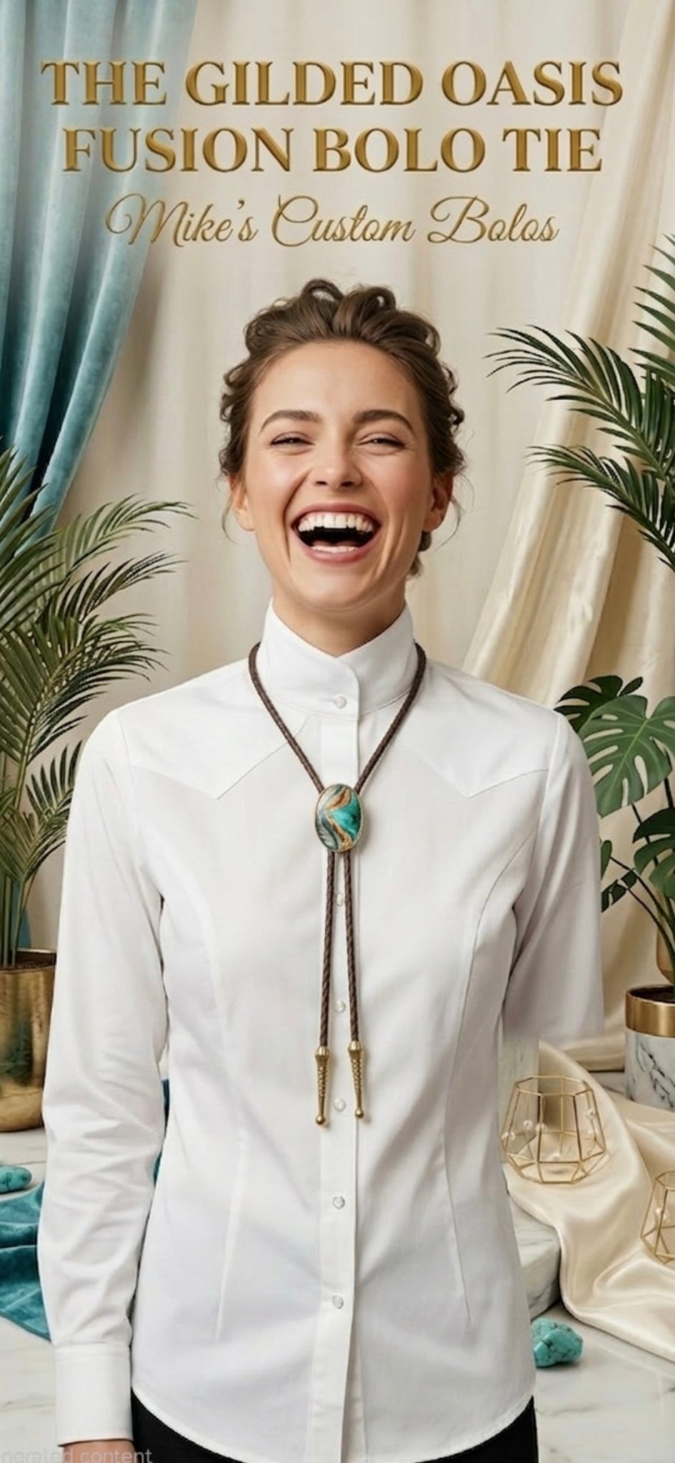 THE GILDED OASIS FUSION BOLO TIE - MIKE'S CUSTOM BOLOS