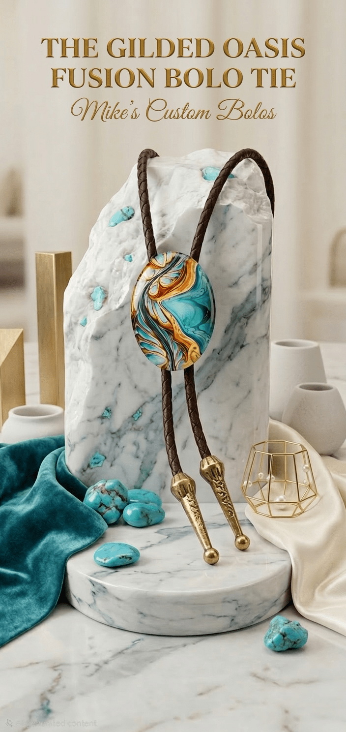 THE GILDED OASIS FUSION BOLO TIE - MIKE'S CUSTOM BOLOS