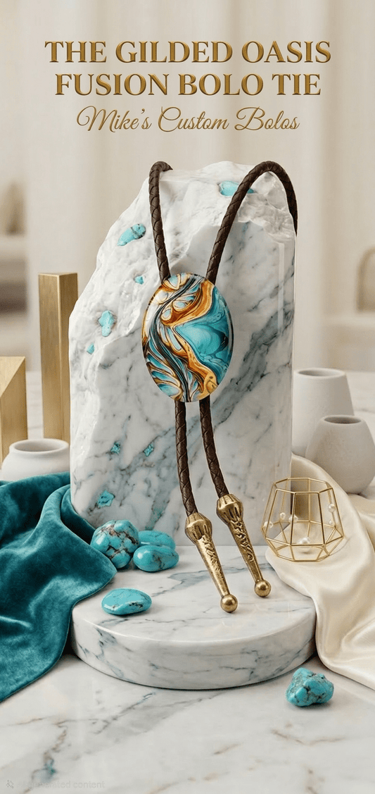 THE GILDED OASIS FUSION BOLO TIE - MIKE'S CUSTOM BOLOS