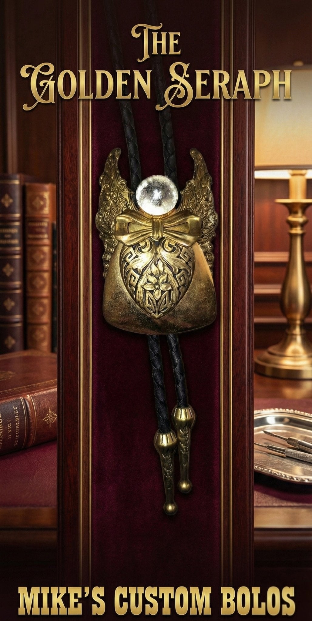 THE GOLDEN SERAPH BOLO TIE ~ MIKE'S CUSTOM BOLOS - MIKE'S CUSTOM BOLOS