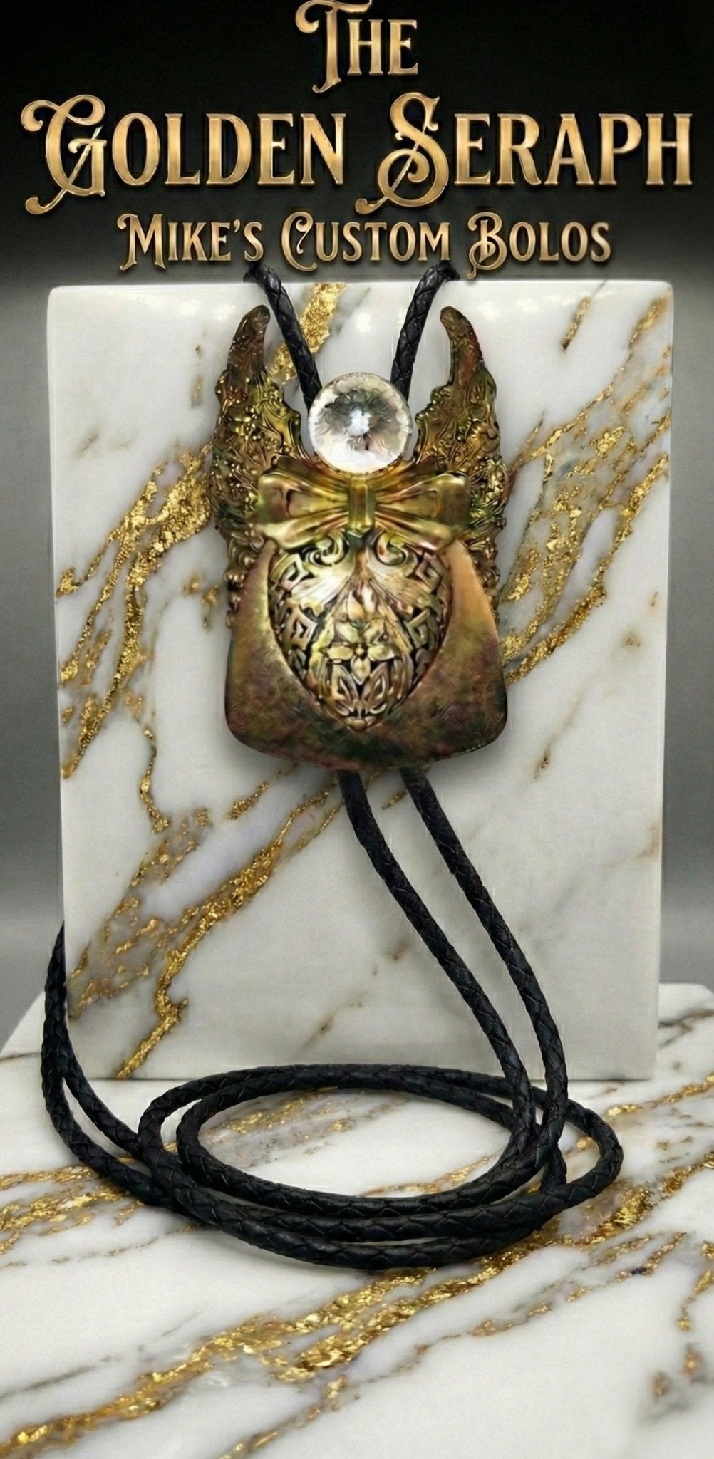 THE GOLDEN SERAPH BOLO TIE ~ MIKE'S CUSTOM BOLOS - MIKE'S CUSTOM BOLOS