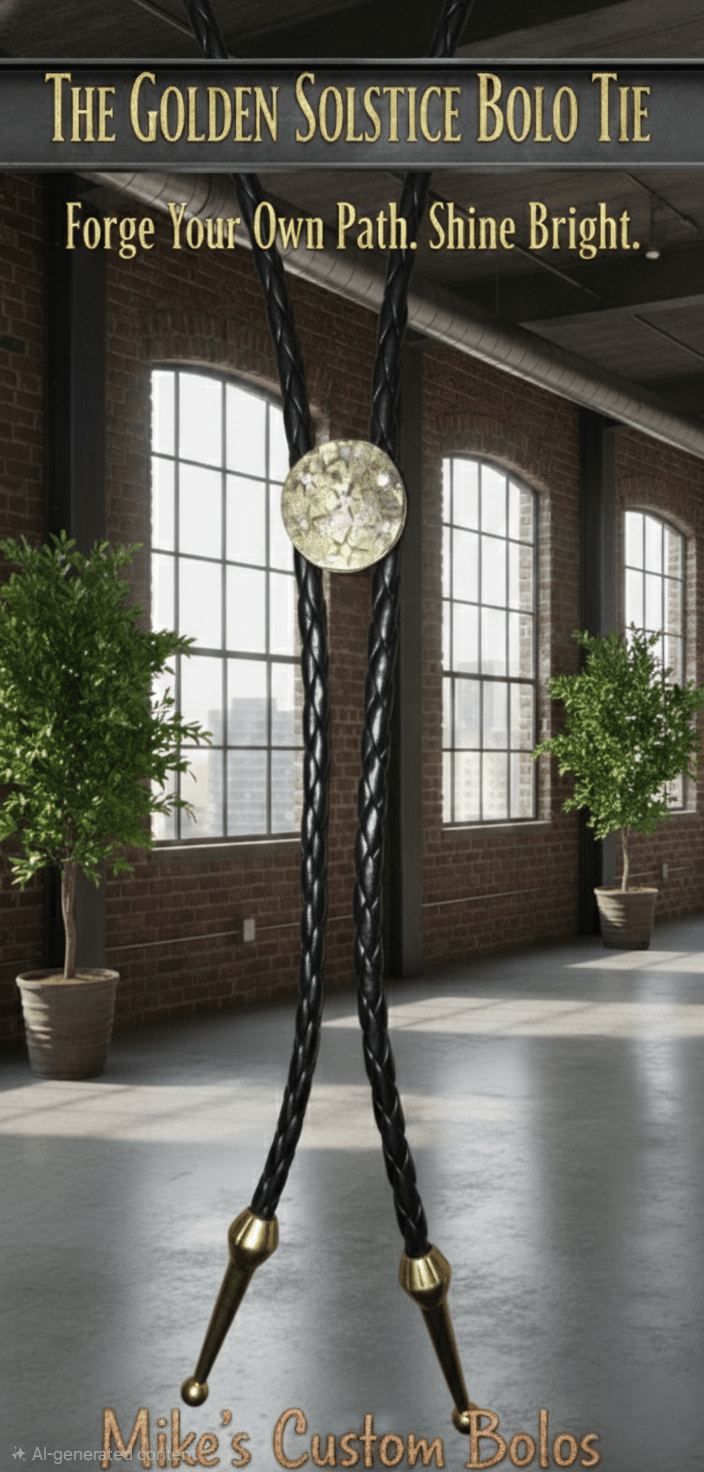THE GOLDEN SOLSTICE BOLO TIE - MIKE'S CUSTOM BOLOS