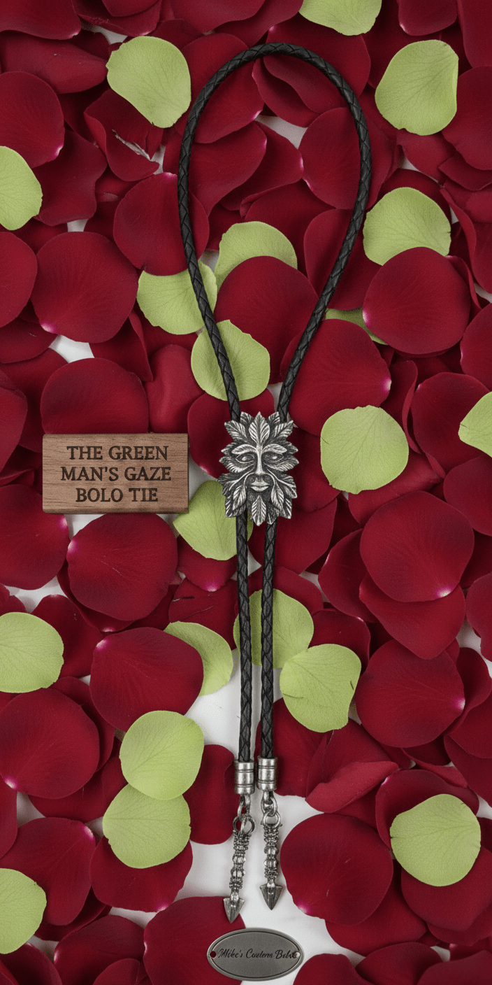 THE GREEN MAN'S GAZE BOLO TIE - MIKE'S CUSTOM BOLOS