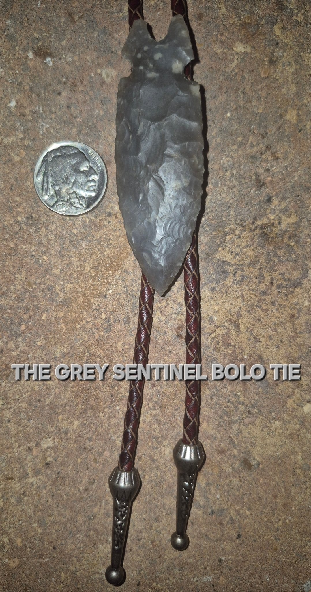 THE GREY SENTINEL BOLO TIE ~ OWN THE WEST - MIKE'S CUSTOM BOLOS