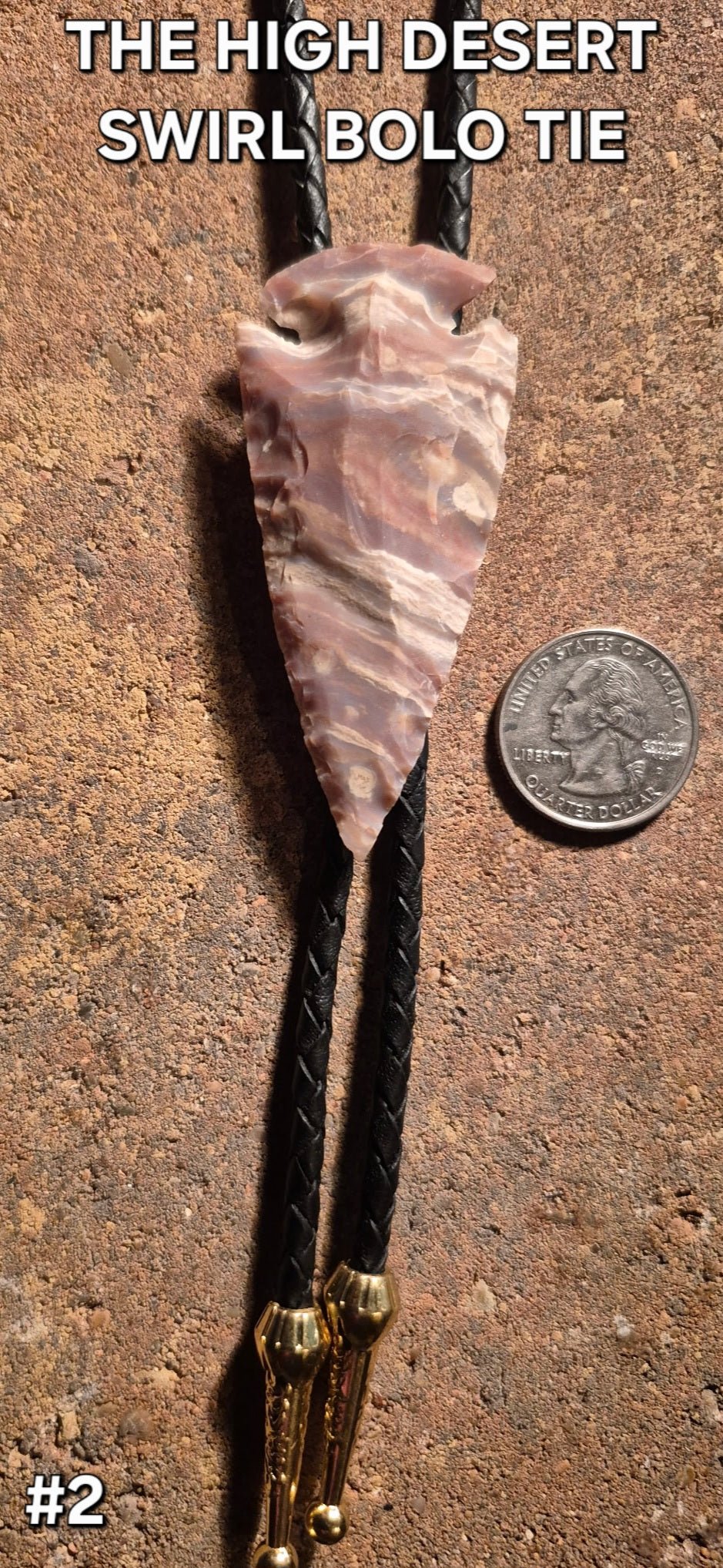 THE HIGH DESERT SWIRL BOLO TIE - MIKE'S CUSTOM BOLOS