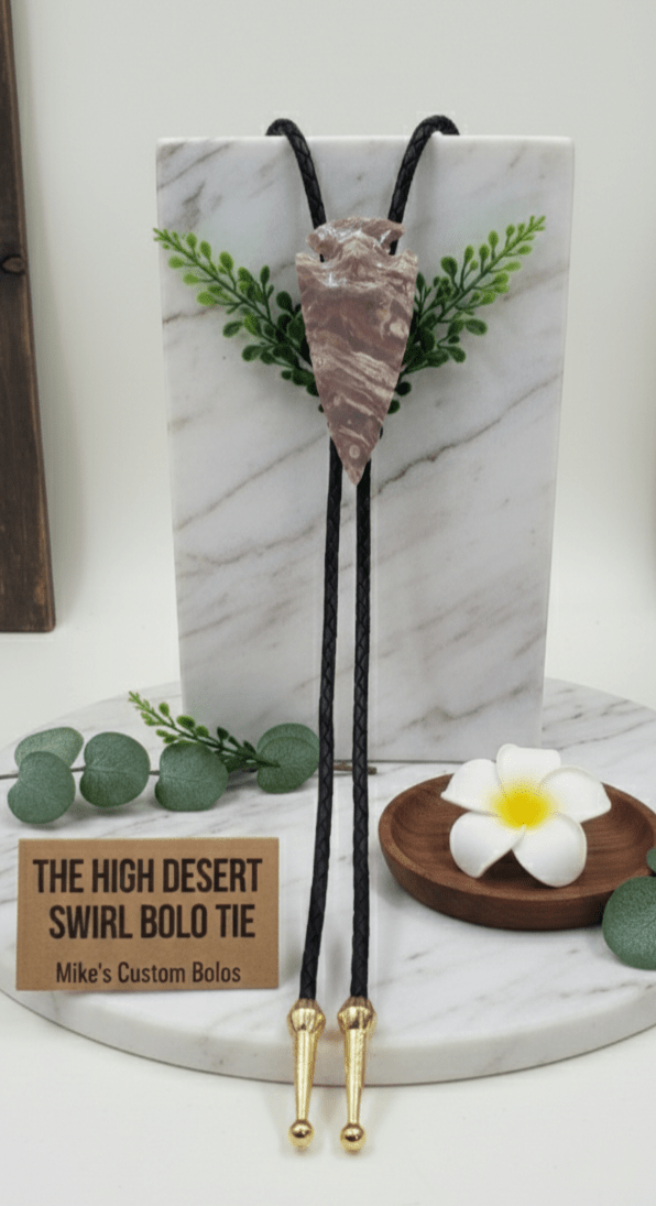 THE HIGH DESERT SWIRL BOLO TIE - MIKE'S CUSTOM BOLOS