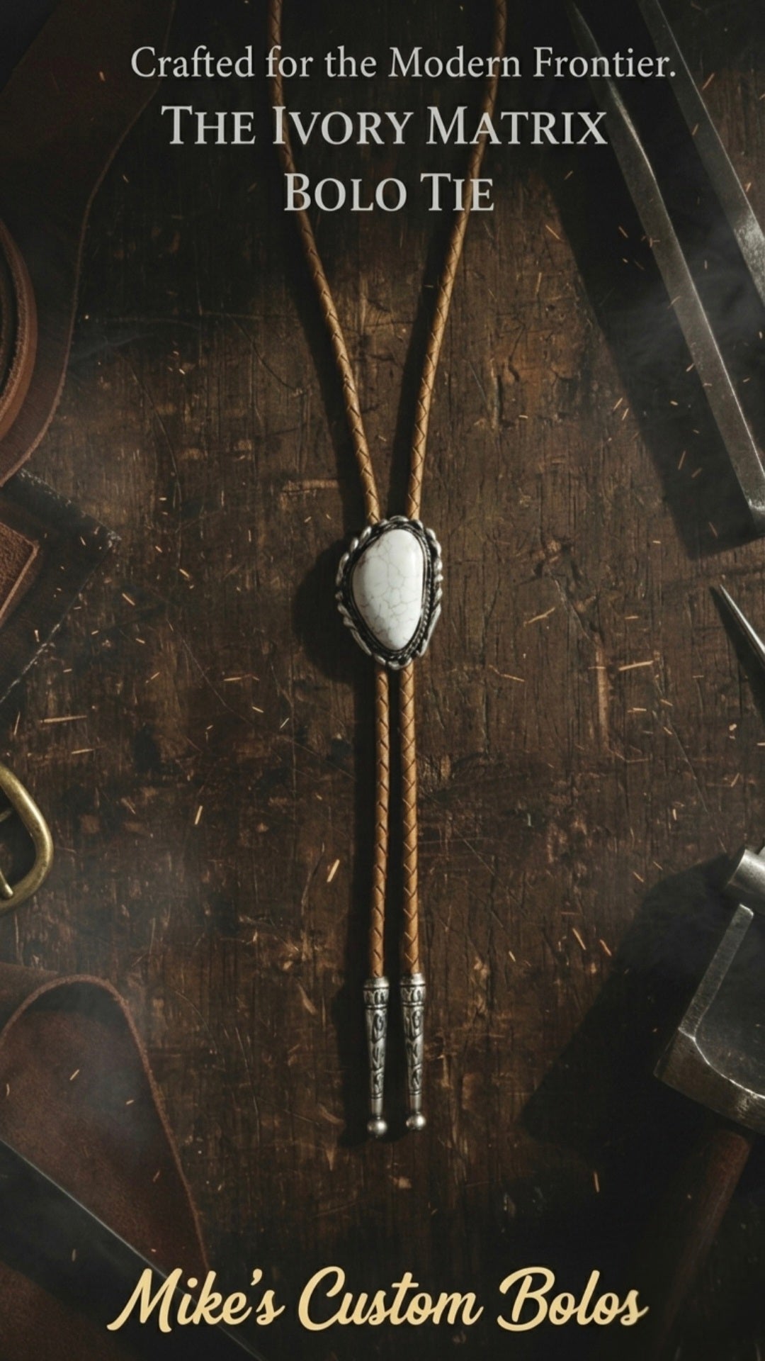 THE IVORY MATRIX BOLO TIE - MIKE'S CUSTOM BOLOS