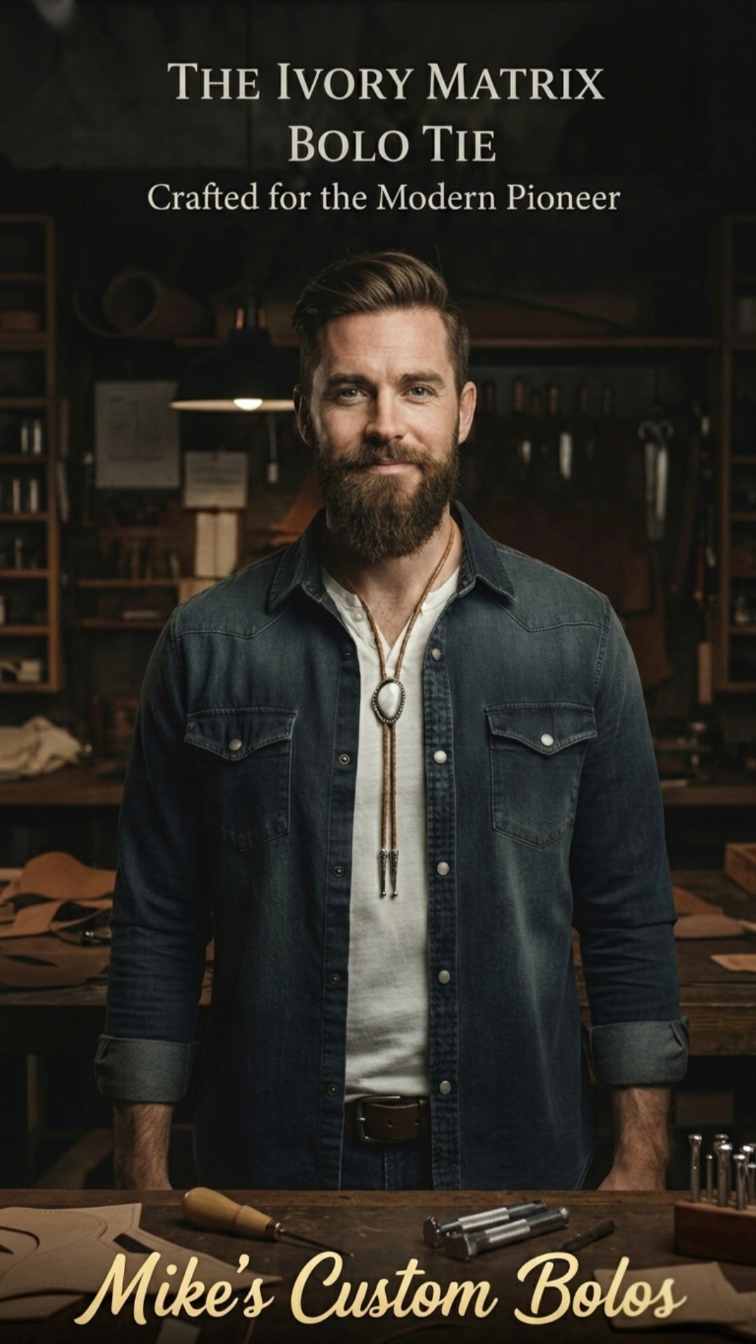 THE IVORY MATRIX BOLO TIE - MIKE'S CUSTOM BOLOS