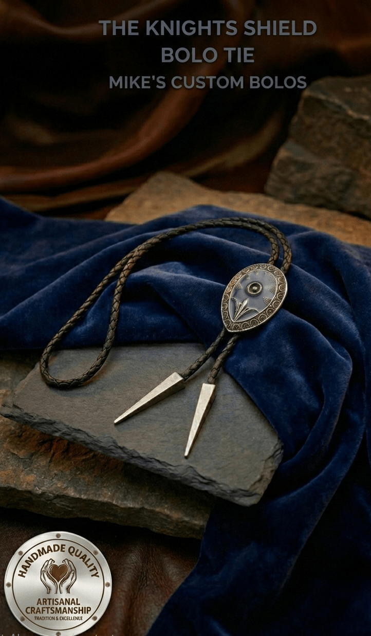 THE KNIGHT'S SHIELD BOLO TIE - MIKE'S CUSTOM BOLOS