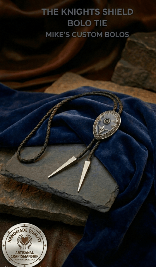 THE KNIGHT'S SHIELD BOLO TIE - MIKE'S CUSTOM BOLOS