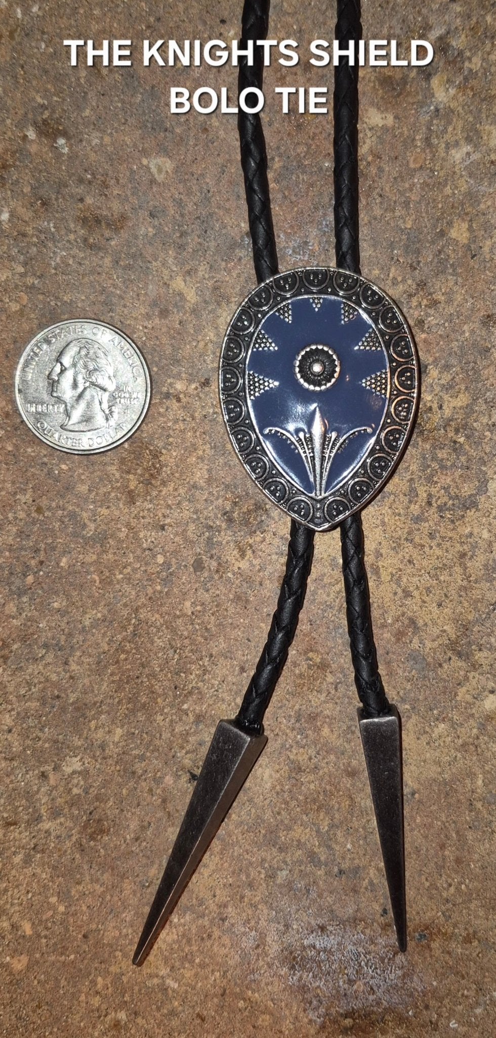 THE KNIGHT'S SHIELD BOLO TIE - MIKE'S CUSTOM BOLOS