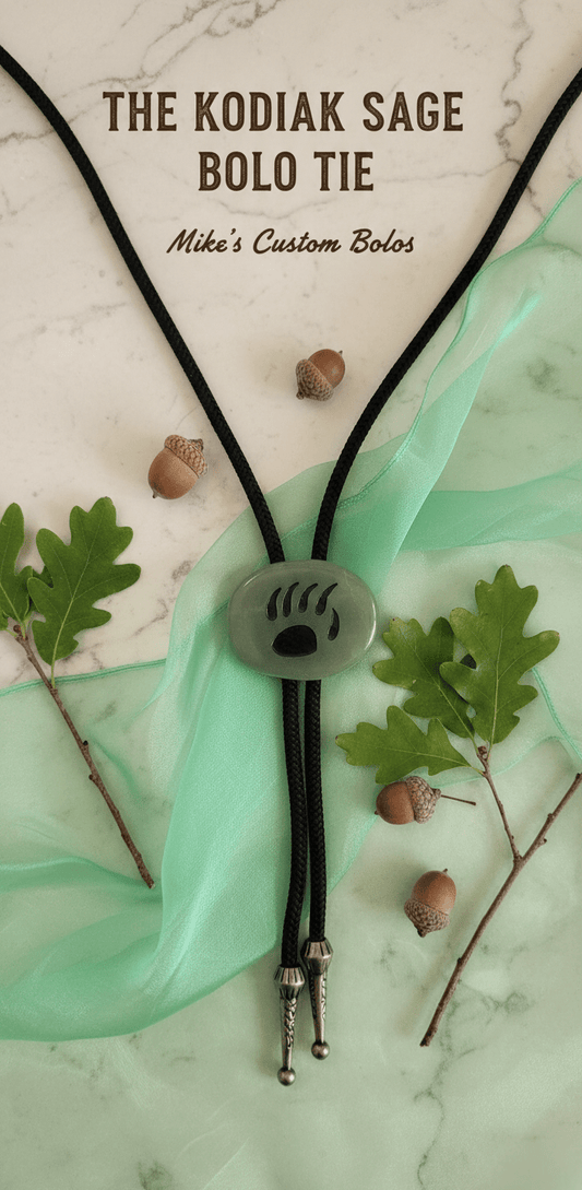 THE KODIAK SAGE BOLO TIE - MIKE'S CUSTOM BOLOS