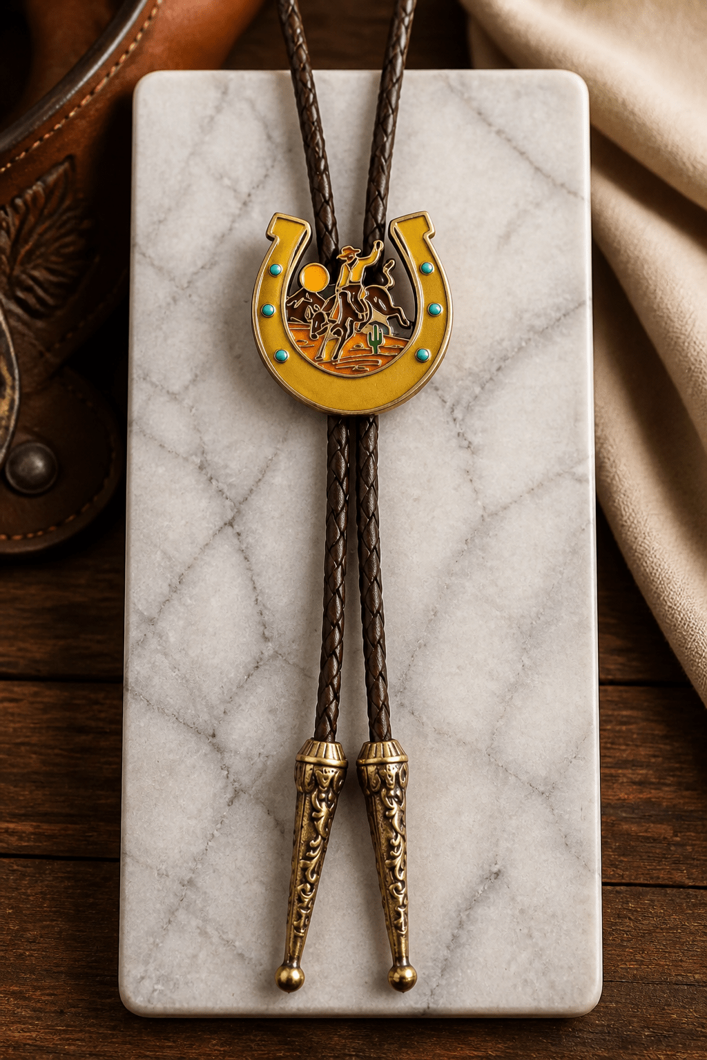 The Lucky Ride Bolo Tie - MIKE'S CUSTOM BOLOS