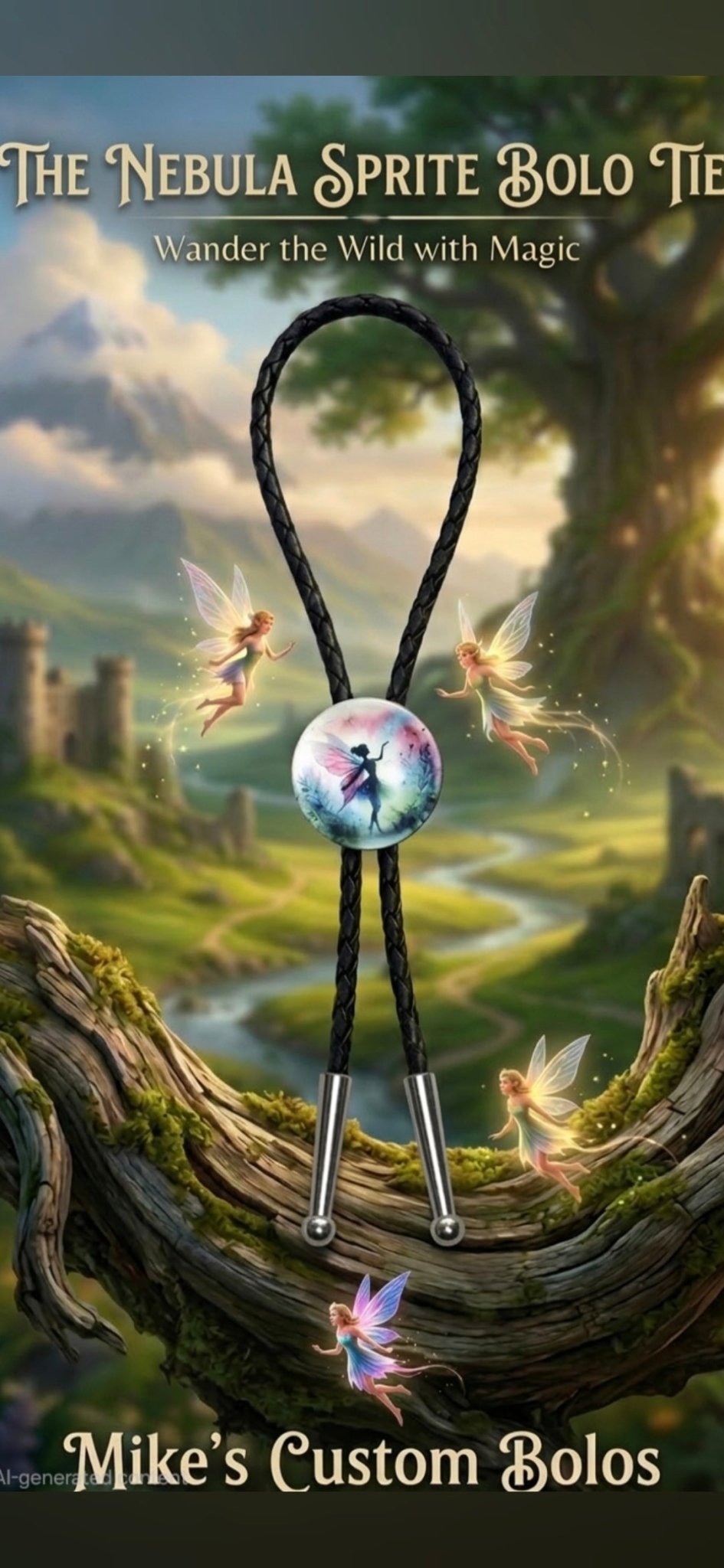 THE NEBULA SPRITE BOLO TIE - MIKE'S CUSTOM BOLOS